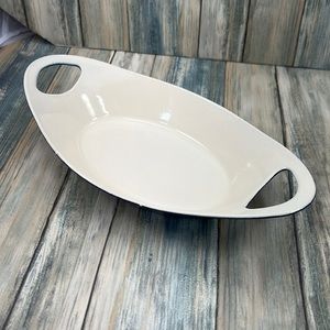 ⭐️Technique Au Gratin cast iron cobalt blue oval baking dish EUC